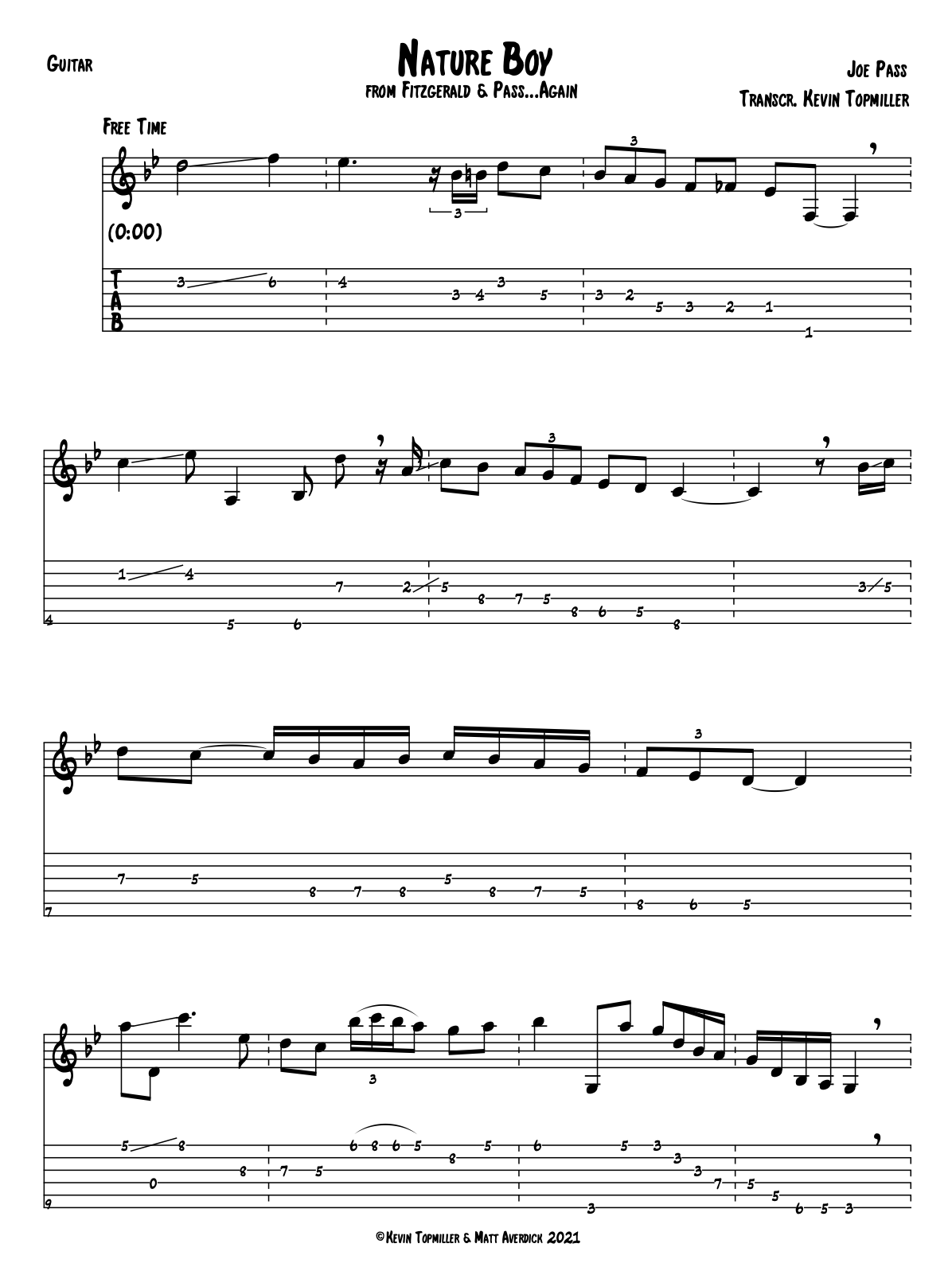 "Nature Boy" - Joe Pass (Jazz Guitar Transcription)