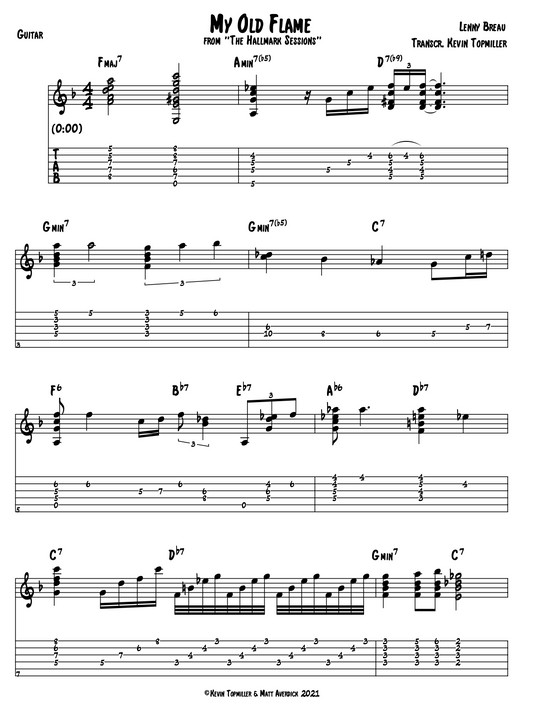 "My Old Flame" - Lenny Breau (Jazz Guitar Transcription)