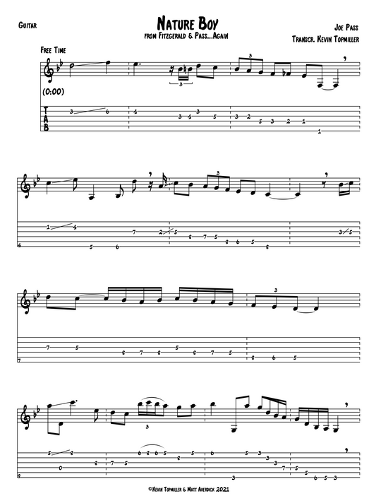 "Nature Boy" - Joe Pass (Jazz Guitar Transcription)
